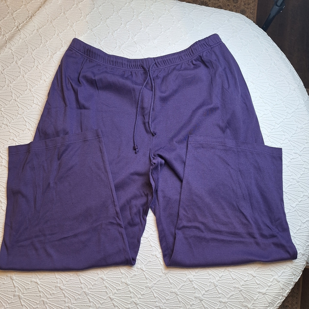 Vtg 90s Womans All American Comfort Purple  Lounge Pants, 3X